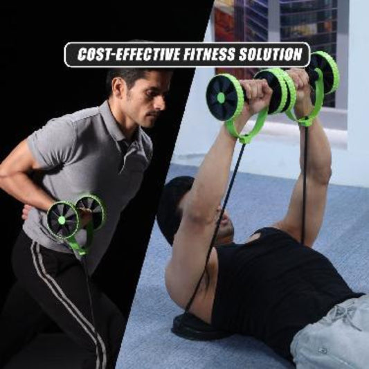 Dr.Pain 5 Minutes Roller Wheel Home Workout – Full Body Gym at Home | Compact Ab Roller for Quick Daily Fitness Routine